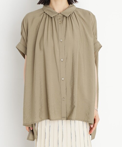 THE SHOP TK (ザ ショップ ティーケー )の「ギャザーボリュームシャツ【洗濯機OK】(シャツ/ブラウス・レディース・ブラウン系その他/カーキ/アイボリー・99)」の19枚目の写真