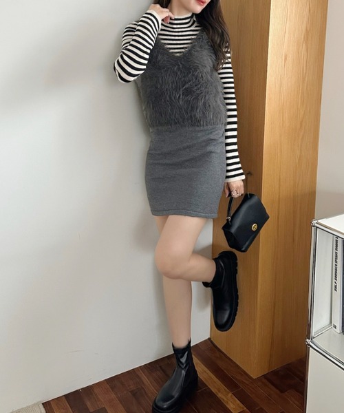 セール】ふわもこ シャギー ファー ベスト（ベスト）｜Ada.（エイダ