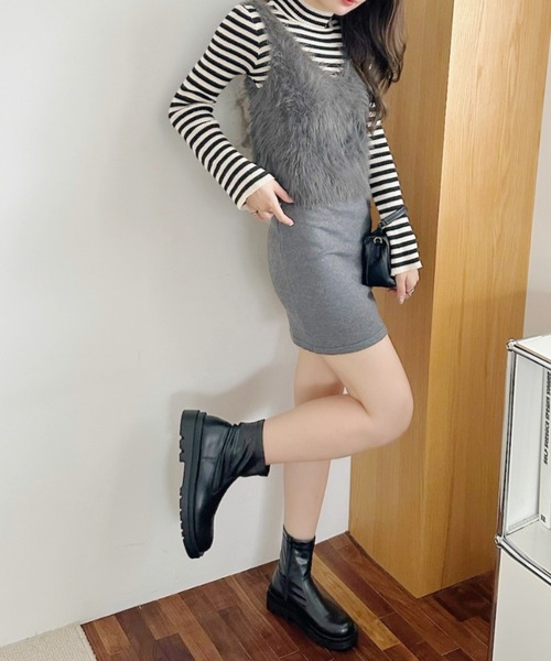 Ada.(エイダ)の「ふわもこ シャギー ファー ベスト(ベスト・レディース・アイボリー/ブラウン/チャコール・FREE)」の22枚目の写真