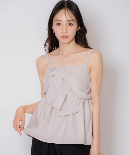 NOELA(ノエラ)の「アソートビスチェキャミ(シャツ/ブラウス・レディース・ブラック/ベージュ・フリー)」の2枚目の写真