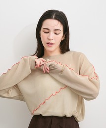 【数回着用】ADAM ET ROPÉ アダムエロペ◆ノルディック柄ニット　こげ茶 ADAM ET ROPE（アダムエロペ）の古着・中古通販 | 【公式