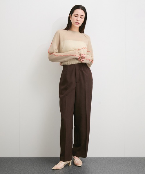 le cercle ADAM ET ROPE'(ルセルクルアダムエロペ)の「アシメメローシアーニット(ニット/セーター・レディース・ブラウン系その他/ライトグレー/キナリ・FREE)」の16枚目の写真