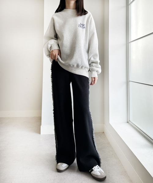 FIRST MOOD(ファーストムード)の「《FIRSTMOODコラボ》配色サイドフリンジリブニットパンツ(その他パンツ・レディース・ベージュ/ブラック・MEDIUM/LARGE)」の17枚目の写真