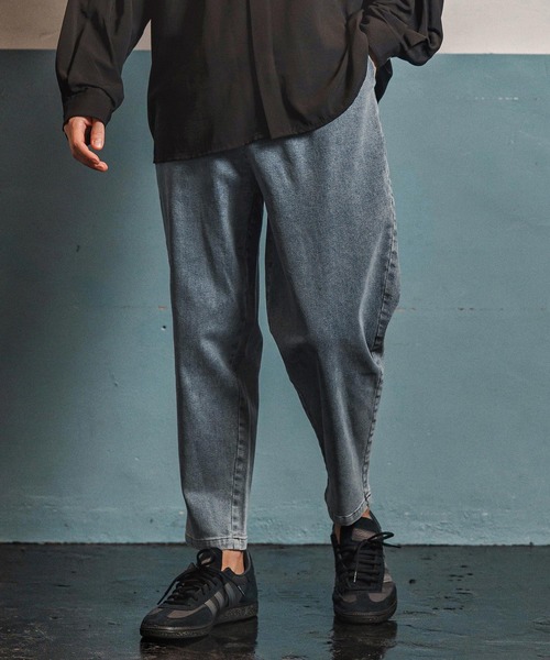 CAMBIO(カンビオ)の「mp13973- Fleece Lining Denim Jogger Pants デニムジョガーパンツ(CAM25AW-023)(デニムパンツ・メンズ・ブラック/ネイビー/インディゴブルー・S/M/L)」の4枚目の写真