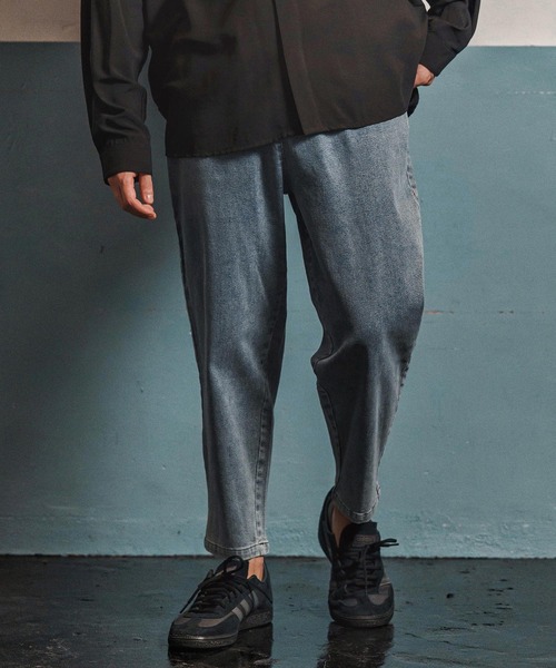 CAMBIO(カンビオ)の「mp13973- Fleece Lining Denim Jogger Pants デニムジョガーパンツ(CAM25AW-023)(デニムパンツ・メンズ・ブラック/ネイビー/インディゴブルー・S/M/L)」の6枚目の写真