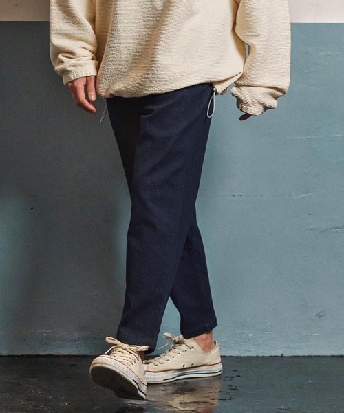 CAMBIO(カンビオ)の「mp13973- Fleece Lining Denim Jogger Pants デニムジョガーパンツ(CAM25AW-023)(デニムパンツ・メンズ・ブラック/ネイビー/インディゴブルー・S/M/L)」の11枚目の写真