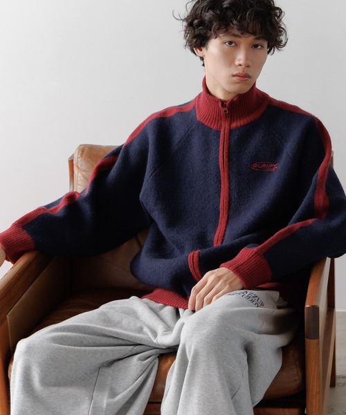 PBLIM（ページボーイリム）の「《UNISEX》トラックニット（ニット/セーター・レディース・ブラウン/ネイビー・FREE）」の14枚目の写真