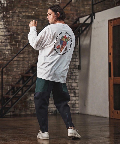 CAMBIO(カンビオ)の「mlt5368- プリントロンT_Skull Ice Cream (CASD-160)(Tシャツ/カットソー・メンズ・ホワイト/スミクロ/ブルー系その他・S/M/L/XL)」の7枚目の写真