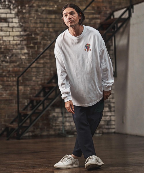 CAMBIO(カンビオ)の「mlt5368- プリントロンT_Skull Ice Cream (CASD-160)(Tシャツ/カットソー・メンズ・ホワイト/スミクロ/ブルー系その他・S/M/L/XL)」の8枚目の写真