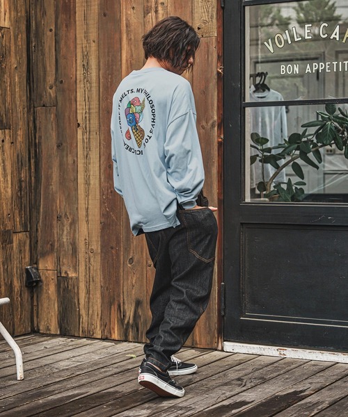 CAMBIO(カンビオ)の「mlt5368- プリントロンT_Skull Ice Cream (CASD-160)(Tシャツ/カットソー・メンズ・ホワイト/スミクロ/ブルー系その他・S/M/L/XL)」の19枚目の写真