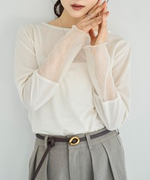 mil | シアースリーブプルオーバー【588084】(Tシャツ/カットソー)