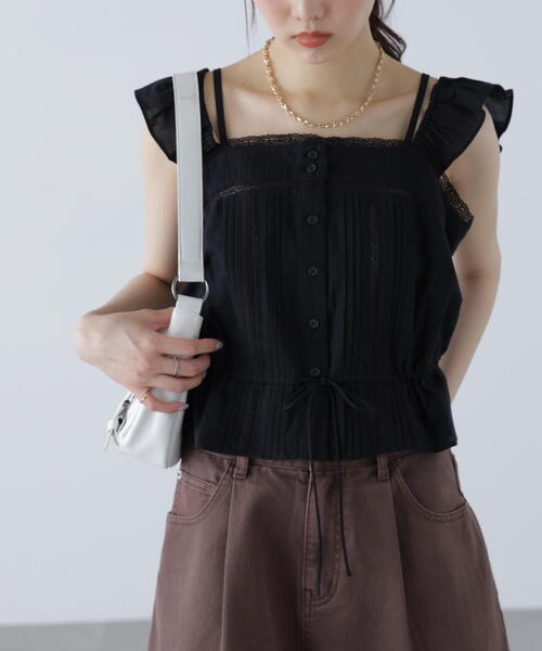 FREE'S MART（フリーズマート）の「◆２ＷＡＹオフショルキャミブラウス（シャツ/ブラウス・レディース・ブラック/レッド/ホワイト・FREE）」の17枚目の写真