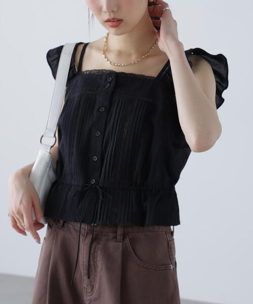 FREE'S MART（フリーズマート）の「◆２ＷＡＹオフショルキャミブラウス（シャツ/ブラウス・レディース・ブラック/レッド/ホワイト・FREE）」の18枚目の写真