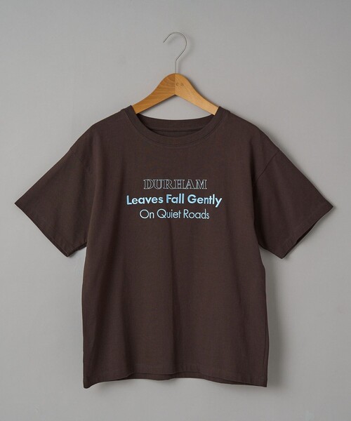 coen(コーエン)の「配色ロゴ刺繍Tシャツ(Tシャツ/カットソー・レディース・ライラック/オフホワイト/ダークブラウン/ダークグレー・L/M)」の20枚目の写真