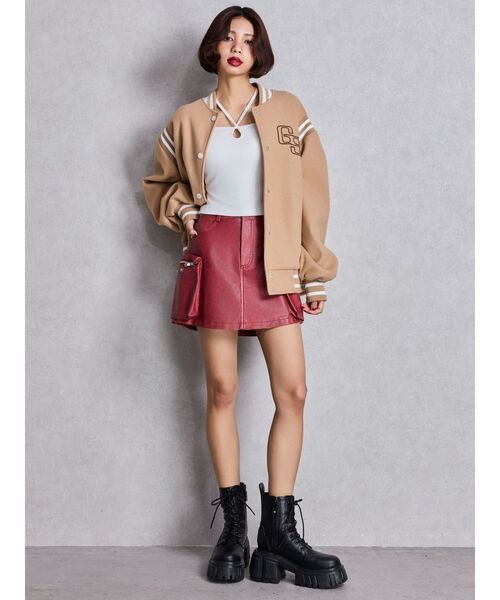 GYDA（ジェイダ）の「カップ付きホルタークロスショートロンT（Tシャツ/カットソー・レディース・ブラック/オフホワイト・FREE）」の16枚目の写真