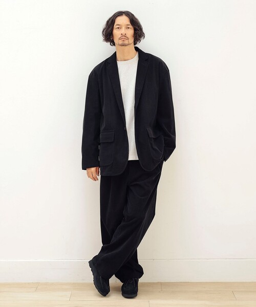 B:MING by BEAMS（ビーミングバイビームス）の「ポリエステルコーデュロイ ワイド パンツ（その他パンツ・メンズ・ブラック/ブラウン・MEDIUM/SMALL/X-LARGE/LARGE）」の3枚目の写真