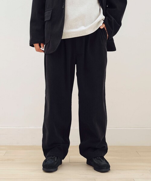B:MING by BEAMS（ビーミングバイビームス）の「ポリエステルコーデュロイ ワイド パンツ（その他パンツ・メンズ・ブラック/ブラウン・MEDIUM/SMALL/X-LARGE/LARGE）」の4枚目の写真