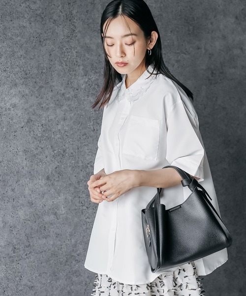 mili an deni(ミリアンデニ)の「2WAYフェイクレザーバッグ(ショルダーバッグ・レディース・ブラック/アッシュグレー・F)」の22枚目の写真