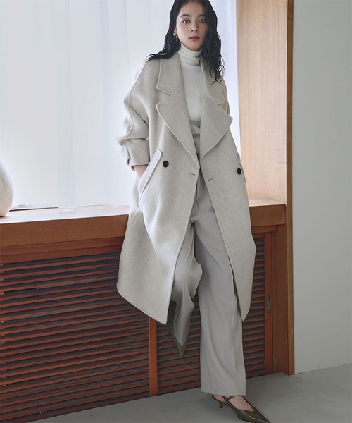 セール】【2025AW】【ウール70％】チェスターコート ロングコート