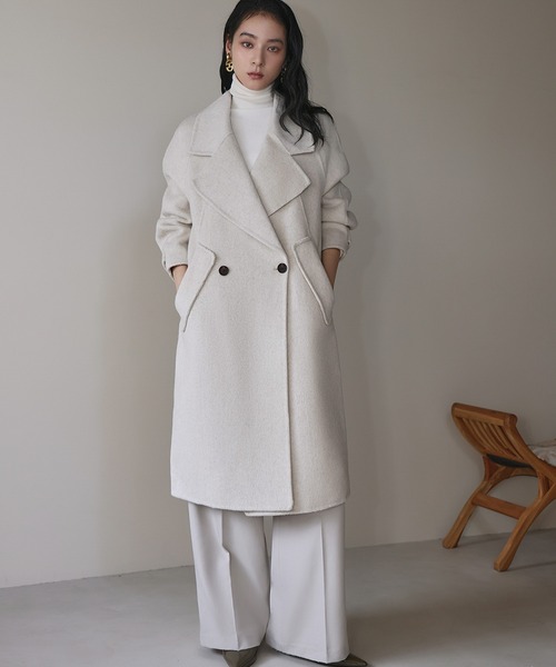 セール】【2025AW】【ウール70％】チェスターコート ロングコート