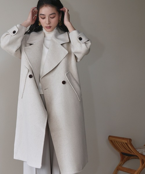 セール】【2025AW】【ウール70％】チェスターコート ロングコート