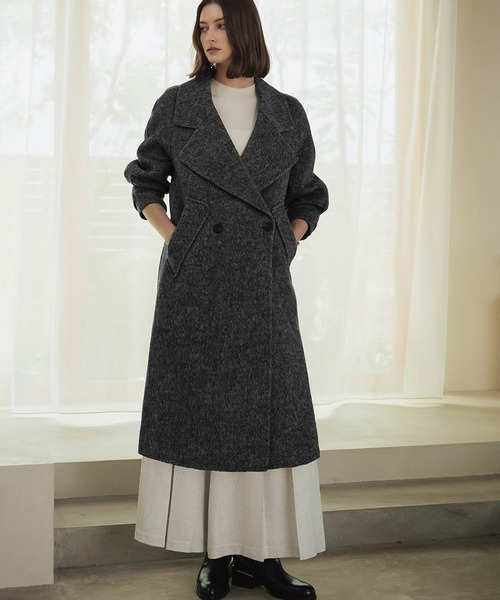 セール】【2025AW】【ウール70％】チェスターコート ロングコート