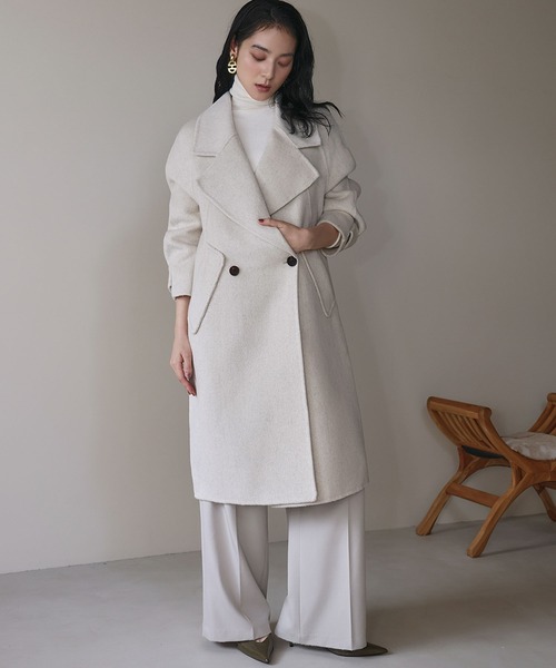 セール】【2025AW】【ウール70％】チェスターコート ロングコート