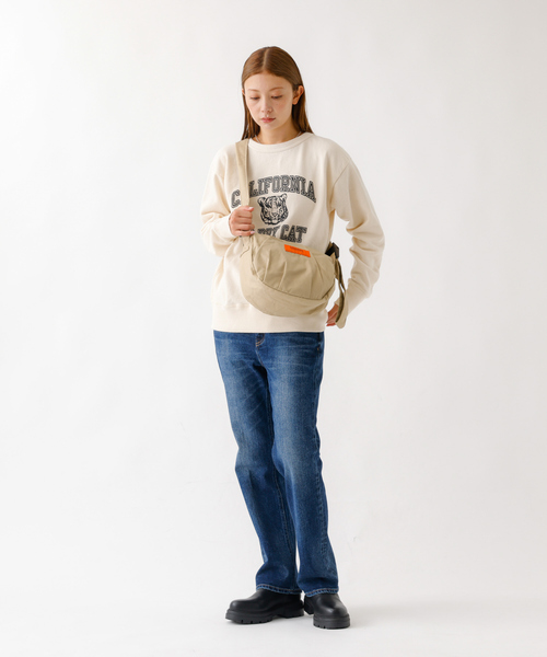 UNIVERSAL OVERALL(ユニバーサルオーバーオール)の「【UNIVERSAL OVERALL/ユニバーサルオーバーオール】HOBO ショルダー/ギャバジン ホーボーショルダー/バッグ/Mサイズ(ショルダーバッグ・レディース・カーキ/ベージュ・フリー)」の3枚目の写真