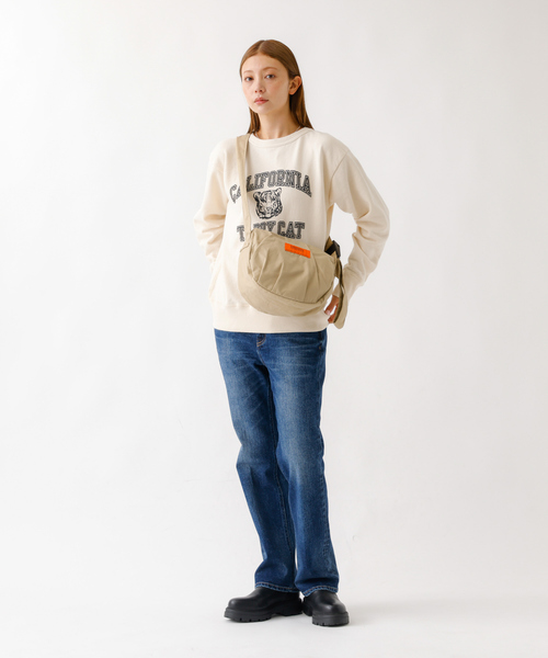 UNIVERSAL OVERALL(ユニバーサルオーバーオール)の「【UNIVERSAL OVERALL/ユニバーサルオーバーオール】HOBO ショルダー/ギャバジン ホーボーショルダー/バッグ/Mサイズ(ショルダーバッグ・レディース・カーキ/ベージュ・フリー)」の4枚目の写真