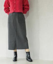 OPAQUE.CLIP（オペークドットクリップ）の「ウールライクタイトスカート【洗濯機洗い可】《8col》（スカート）」