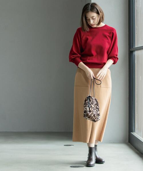 セール】ウールライクタイトスカート【洗濯機洗い可】《8col