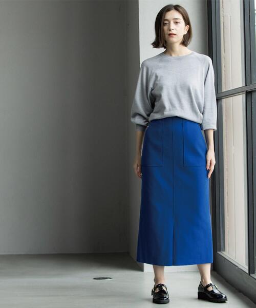 セール】《8色展開/S-LLサイズ》ウールライクタイトスカート【洗濯機