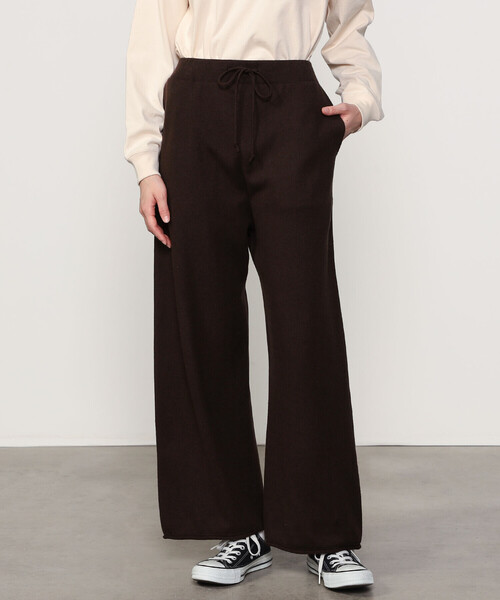 UNFIL | ブラッシュシルクコットン ワイドパンツ WOMEN（その他パンツ