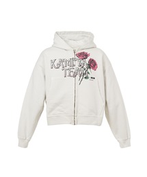 KAMIYA（カミヤ）の「"Rose" Distressed Distressed Zip-up Short Hoodie（スウェット）」