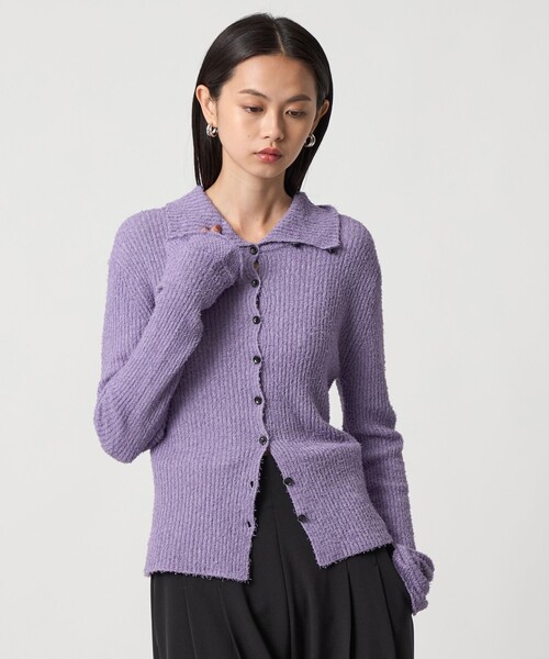 EMMEL REFINES（エメルリファインズ）の「＜EMMEL REFINES＞EM メランジ 2WAY ニット トップス（ニット/セーター・レディース・ライラック/ライトグレー・FREE）」の15枚目の写真