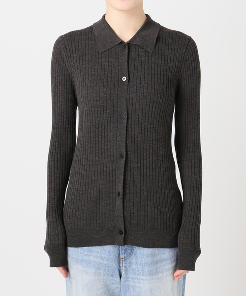 Plage Collar Wide Rib カーディガン Collar Wide Rib カーディガン（カーディガン/ボレロ）｜Plage