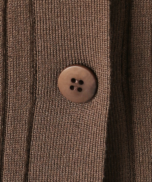 plage（プラージュ）の「Collar Wide Rib カーディガン（カーディガン/ボレロ・レディース・ブラウン/オリーブ・FREE）」の4枚目の写真