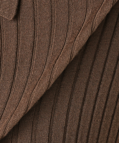 plage（プラージュ）の「Collar Wide Rib カーディガン（カーディガン/ボレロ・レディース・ブラウン/オリーブ・FREE）」の3枚目の写真