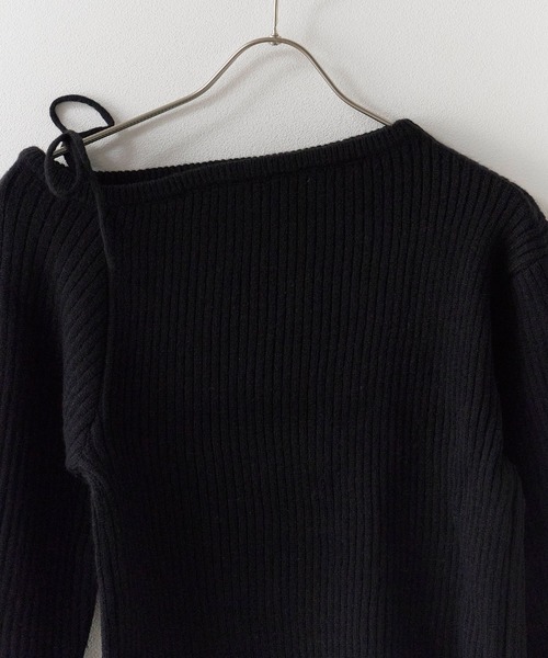 Chick(チック)の「Boatneck Design Knit/ボートネックデザインニット(ニット/セーター・レディース・ホワイト/レッド/ブラック・FREE)」の16枚目の写真