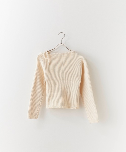Chick(チック)の「Boatneck Design Knit/ボートネックデザインニット(ニット/セーター・レディース・ホワイト/レッド/ブラック・FREE)」の13枚目の写真