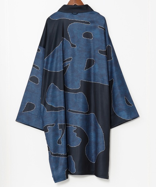 カヤ(カヤ)の「【カヤ】福字画 着物メンズ羽織(カーディガン/ボレロ・メンズ・スミクロ/ベージュ/ダークネイビー・FREE)」の9枚目の写真