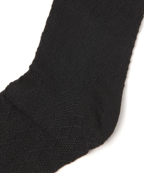 Heather（ヘザー）の「ケーブルハイＳＯＸ　595941（ソックス/靴下・レディース・ホワイト/ブラック・FREE）」の4枚目の写真