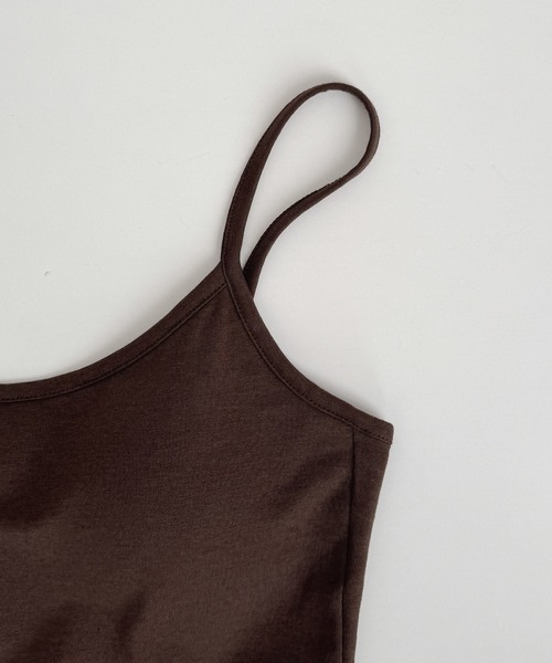 CANAL JEAN（キャナルジーン）の「El mar　バックオープンコットンキャミ（キャミソール・レディース・チャコールグレー/ダークグリーン/ブラック/ブラウン・ONE SIZE）」の13枚目の写真