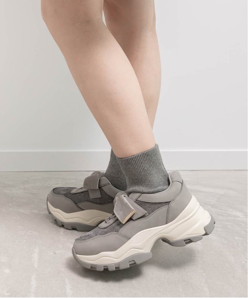 RANDA（ランダ）の「2WAY ソックスドッキングリボンスニーカー（スニーカー・レディース・グレー/ブラック・LL/L/M/S）」の14枚目の写真