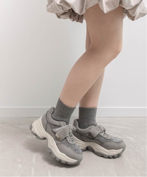 RANDA（ランダ）の「2WAY ソックスドッキングリボンスニーカー（スニーカー・レディース・グレー/ブラック・LL/L/M/S）」の15枚目の写真