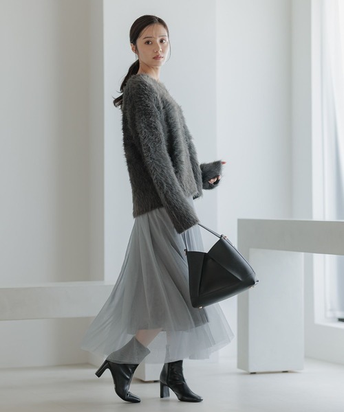 Andemiu（アンデミュウ）の「キリカエスクエアBAG586724（ハンドバッグ・レディース・アイボリー/ブラック/チョコ/ベージュ・FREE）」の6枚目の写真