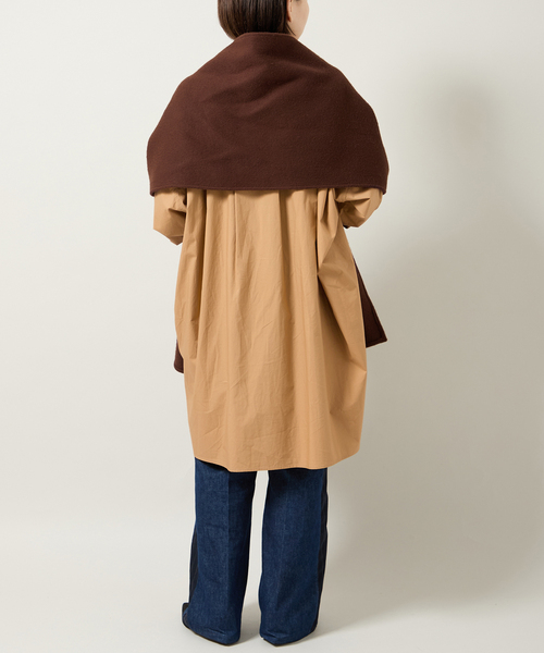 Bonum(ボナム)の「MUFFLER PONCHO コート(ポンチョ・レディース・ブラウン・FREE)」の22枚目の写真