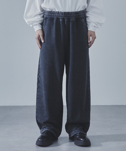 SLICK(スリック)の「【SLICK/スリック】Heavyweight Snow Wash Wide Sweat Pants/スノーウォッシュスウェットワイドパンツ / ヘビィーウェイト/セットアップ(スウェットパンツ・メンズ・ブラック/ライトグレー・1/2/3)」の17枚目の写真