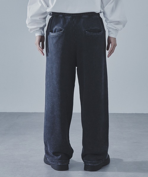 SLICK(スリック)の「【SLICK/スリック】Heavyweight Snow Wash Wide Sweat Pants/スノーウォッシュスウェットワイドパンツ / ヘビィーウェイト/セットアップ(スウェットパンツ・メンズ・ブラック/ライトグレー・1/2/3)」の20枚目の写真