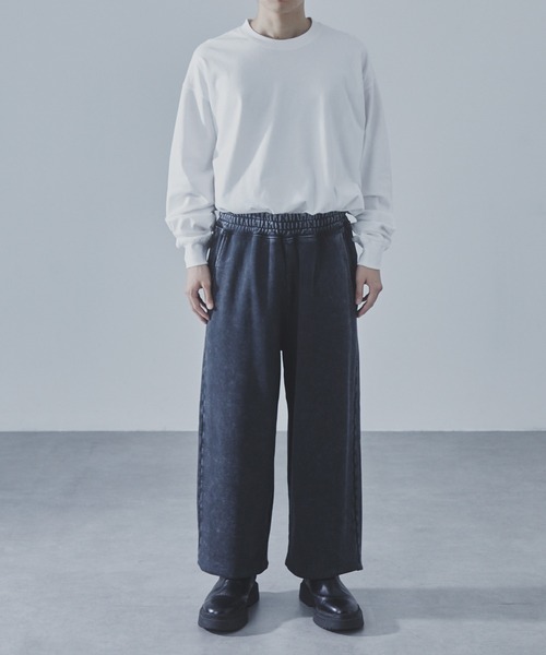 SLICK(スリック)の「【SLICK/スリック】Heavyweight Snow Wash Wide Sweat Pants/スノーウォッシュスウェットワイドパンツ / ヘビィーウェイト/セットアップ(スウェットパンツ・メンズ・ブラック/ライトグレー・1/2/3)」の14枚目の写真